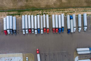 trucks in a parking lot